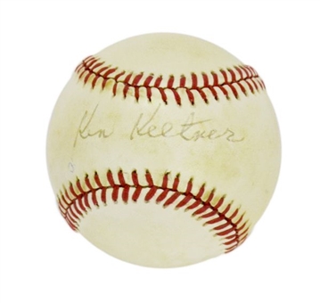 Ken Keltner Single Signed OAL Baseball COA 